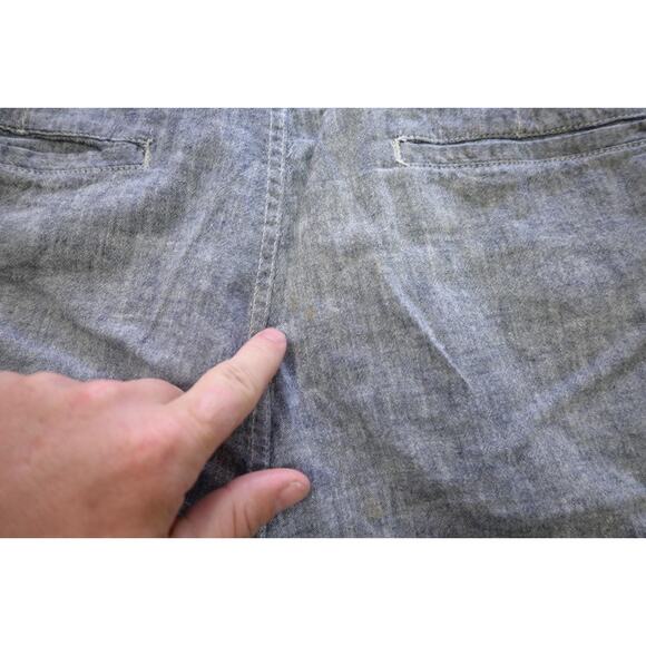 Lucky Brand Saturday Stretch Shorts Linen Blend Gray 9" INS Mens Size 38 - Picture 6 of 7